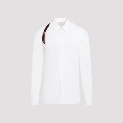 Shop Alexander Mcqueen White Harness Cotton Shirt