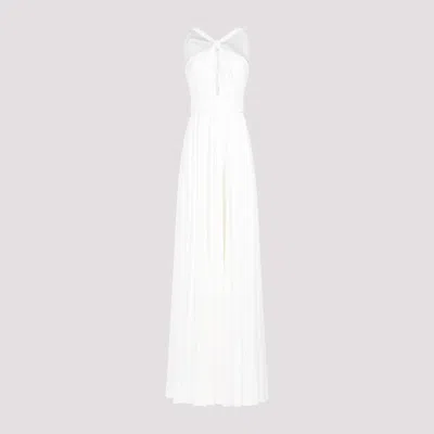 Shop Giambattista Valli White Ivory Silk Long Dress