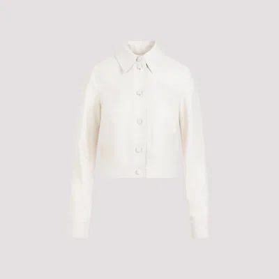 Shop Gabriela Hearst White Ivory Virgin Wool Thereza Jacket In Nude & Neutrals