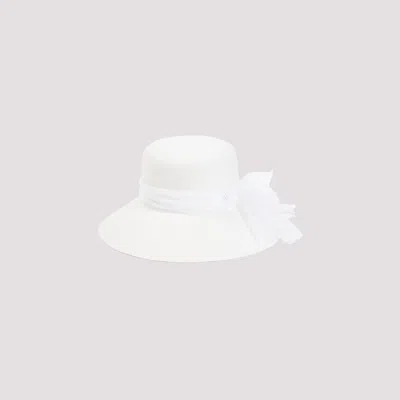 Shop Maison Michel White New Kendall Marry Wool Felt Hat