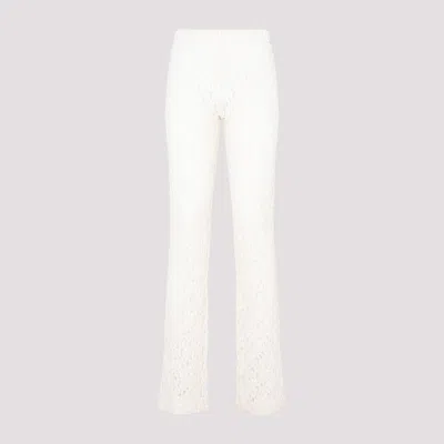 Shop Chloé White Pants In Nude & Neutrals