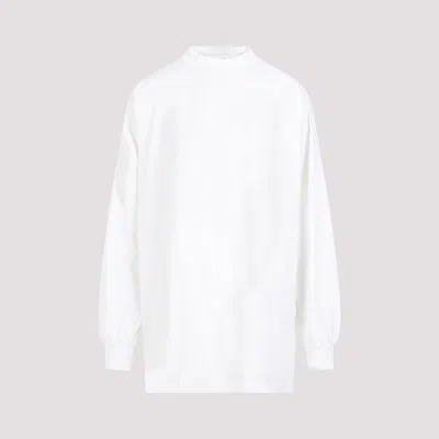 Shop Balenciaga White Pink Stretched Cotton T-shirt