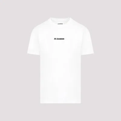 Shop Jil Sander White Porcelain Cotton T-shirt