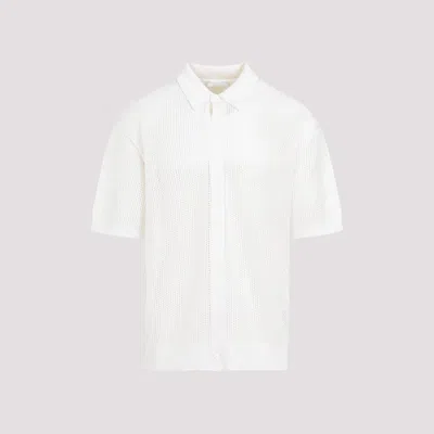 Shop Prada White Silk-cotton Cardigan In Nude & Neutrals