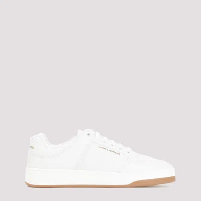 Shop Saint Laurent White Sl61 Leather Sneakers