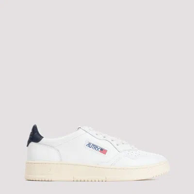 Shop Autry White Space Leather Blue Medalist Sneakers