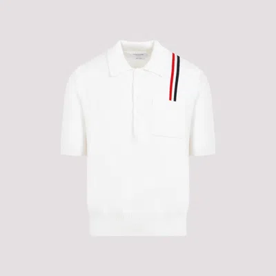 Shop Thom Browne White Ss Cotton Polo