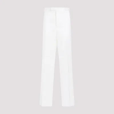 Shop Thom Browne White Straight Leg Cotton Chino Pants