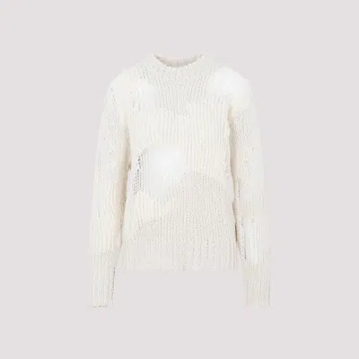 Shop Chloé White Sweater In Nude & Neutrals