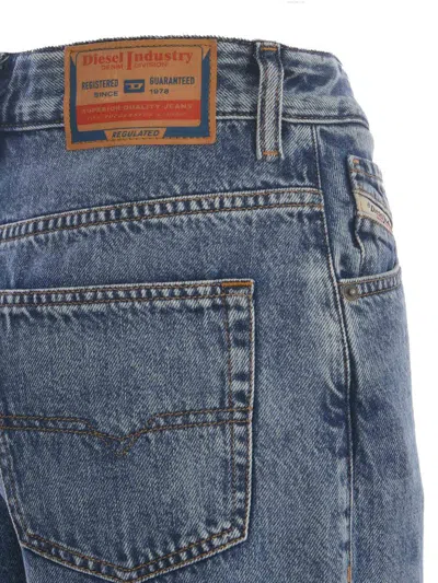 Shop Diesel Jeans  "d-reggy" In Denim Blu