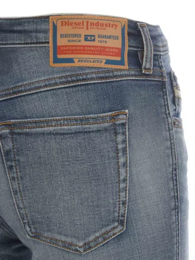 Shop Diesel Jeans  "slandy" In Denim Azzurro