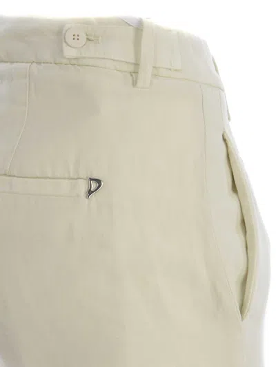 Dondup Trousers  Ariel 27inches Made Of Linen Blend In Beige