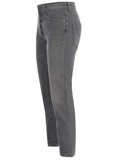 Dondup Straight Leg Jeans In Denim Grigio