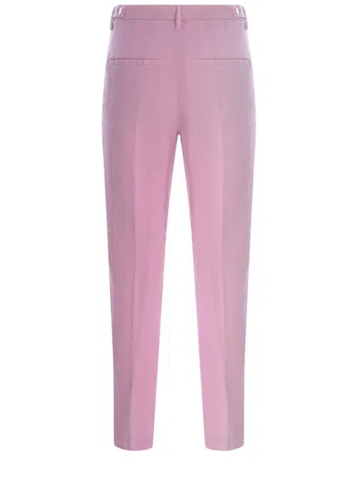 Dondup Trousers  Ariel 27inches Made Of Linen Blend In Pink