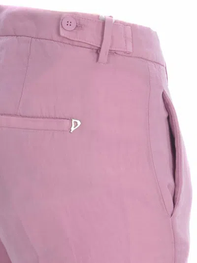 Dondup Trousers  Ariel 27inches Made Of Linen Blend In Pink