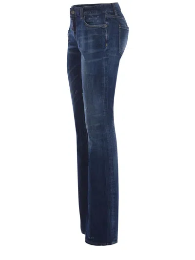 Dsquared2 Jeans  Medium Waist Flare Made Of Denim In Denim Blu