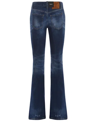 Dsquared2 Jeans  Medium Waist Flare Made Of Denim In Denim Blu