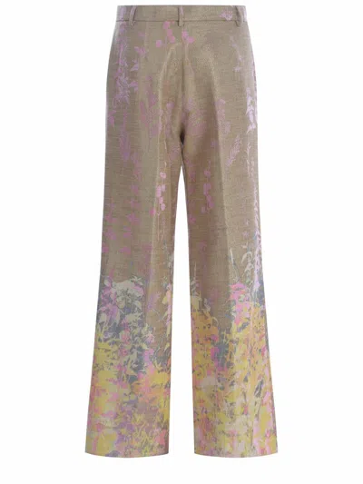 Forte Forte Trousers  Heaven Made Of Jacquard Fabric In Rosa