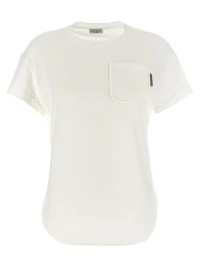 Shop Brunello Cucinelli Pocket T-shirt In White
