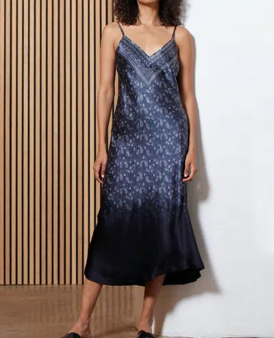 Shop Go By Go Silk Go Slip Dress In Midnight Bandana Dip Dye In Multi