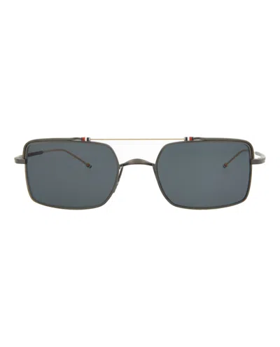Shop Thom Browne Square-frame Metal Sunglasses In Multi