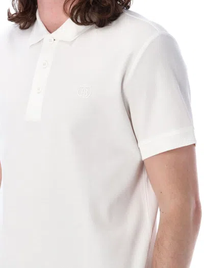 Shop Burberry Eddie Tb Polo Shirt In White