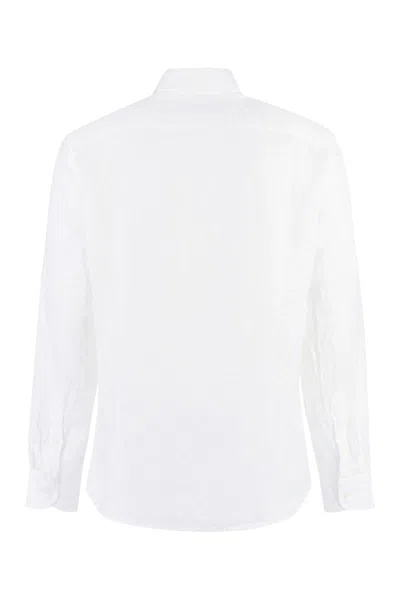 Shop Bastoncino Linen Shirt In White