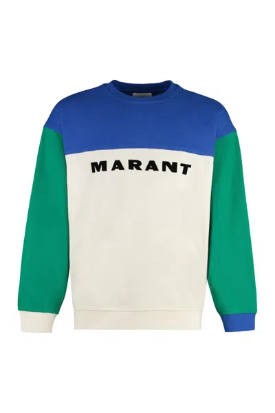 Shop Isabel Marant Aftone Cotton Crew-neck Sweatshirt In Ivory