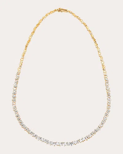 Shop Suzanne Kalan Women's Classic Diamond Baguette Tennis Necklace In Gold