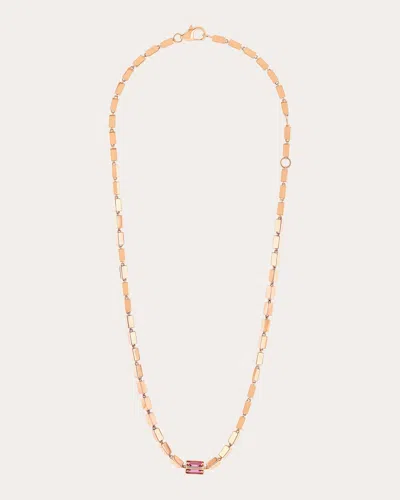 Shop Suzanne Kalan Women's Block Chain Pink Sapphire Pendant Necklace