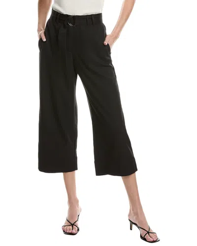 Shop Laundry By Shelli Segal Belted Cropped Pant In Black