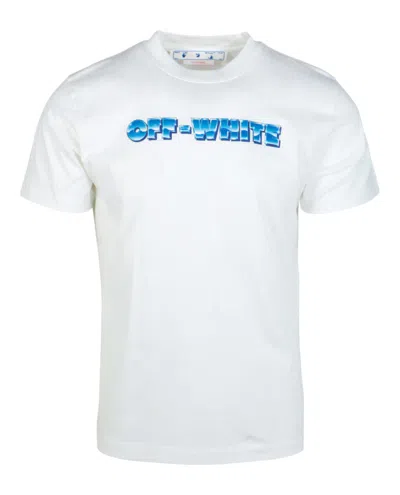 Shop Off-white Blue Metal Arrow Slim T-shirt In White