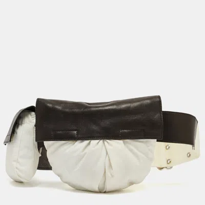 Shop Prada Sport Nylon And Leather Belt Bag In White