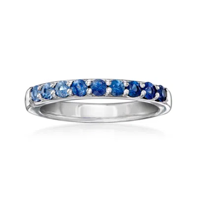 Shop Ross-simons Sapphire Ombre Ring In Sterling Silver In Blue