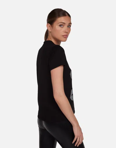 Lauren Moshi Croft Crystal Multi Lips In Black
