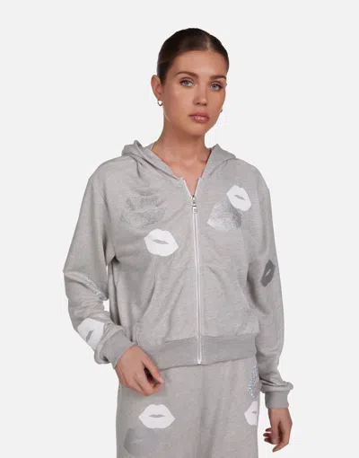 Lauren Moshi Lachelle Crystal Multi Lips In Heather Grey