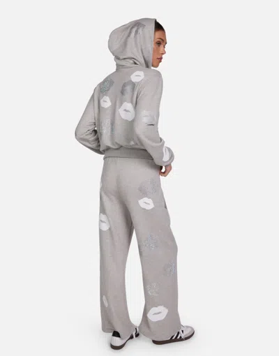 Lauren Moshi Lachelle Crystal Multi Lips In Heather Grey