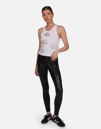 Lauren Moshi Luciana Crystal Multi Lips In White