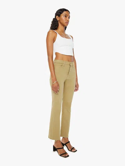 Shop Mother The Tripper Flood Fray Cedar Jeans In Brown - Size 34