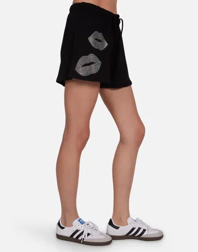Lauren Moshi Zoa Crystal Multi Lips In Black