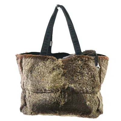 Pre-owned Chanel Rabbit Brown Fur Tote Bag ()