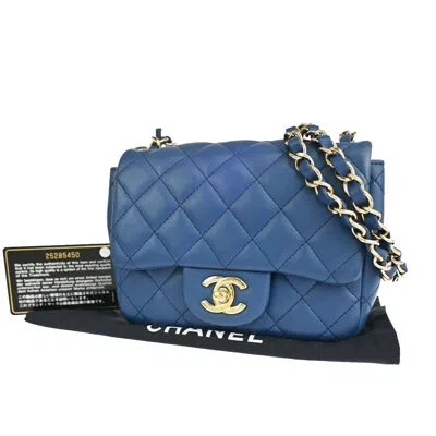 Pre-owned Chanel Timeless Blue Leather Shoulder Bag ()