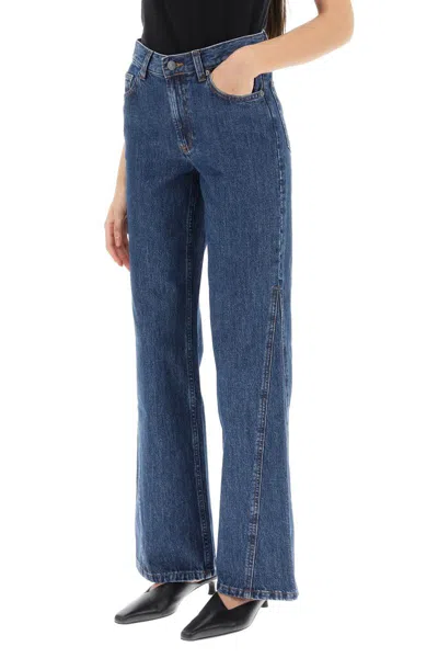 Shop Apc 'elle' Flared Jeans In Blu