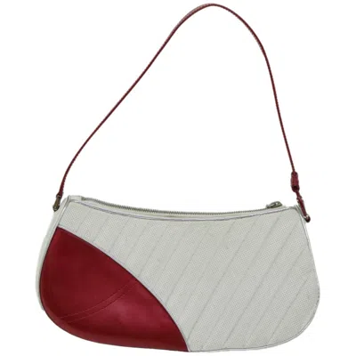 Shop Dior White Leather Shoulder Bag ()