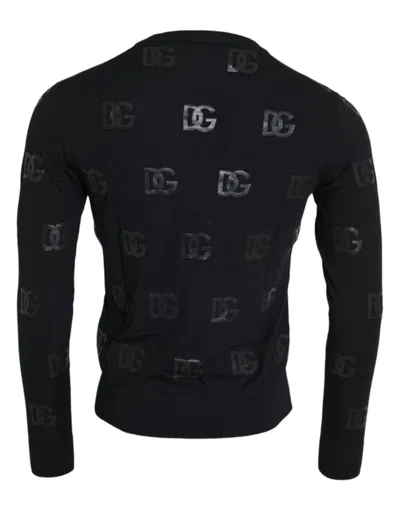 Shop Dolce & Gabbana Black Dg Logo Pullover Sweatshirt Men's Sweater