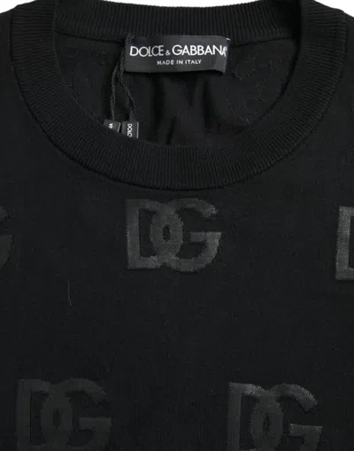 Shop Dolce & Gabbana Black Dg Logo Pullover Sweatshirt Men's Sweater
