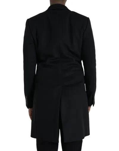 Shop Dolce & Gabbana Black Single Breasted Trench Coat Men's Jacket