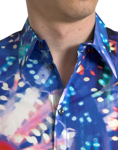 Shop Dolce & Gabbana Multicolor Luminarie Slim Martini Men's Shirt