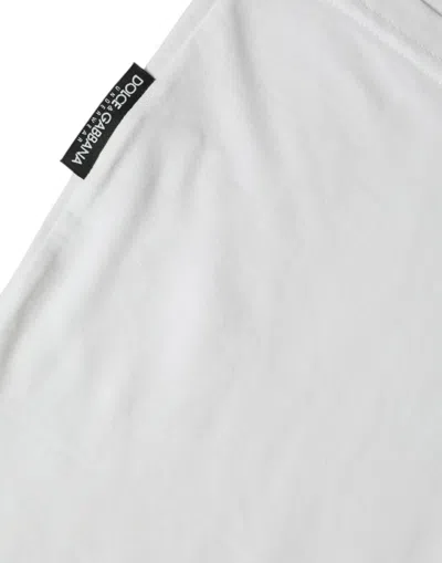 Shop Dolce & Gabbana White Cotton V-neck Short Sleeve Underwear Men's T-shirt