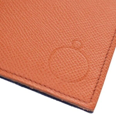 Shop Hermes Hermès Garden Party Orange Leather Clutch Bag ()